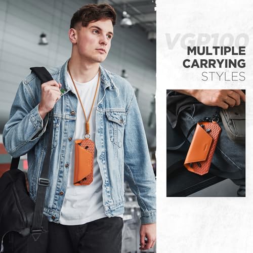 Image of VULKIT Portable Eye Glasses Case for Women & Men, Slim Sunglass Case, Unisex Eyeglass Case, with Adjustable Neck Lanyard