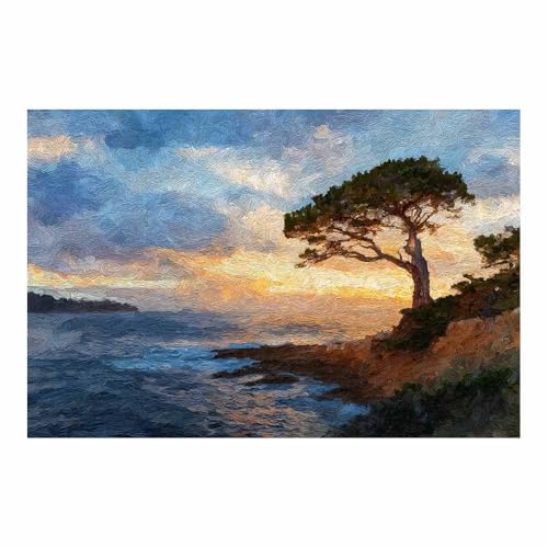 Toile murale arbres de bord de mer pour transformer un mur vide 40x60