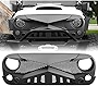 AMERICAN MODIFIED Front Hawke Grill, Grid Grille for 2007-2018 Jeep Wrangler JK/JKU Rubicon Sahara Sport (Matte Black)