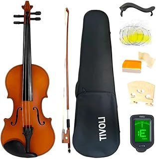 Violino acústico 4/4 tivoli - kit completo com estojo arco afinador