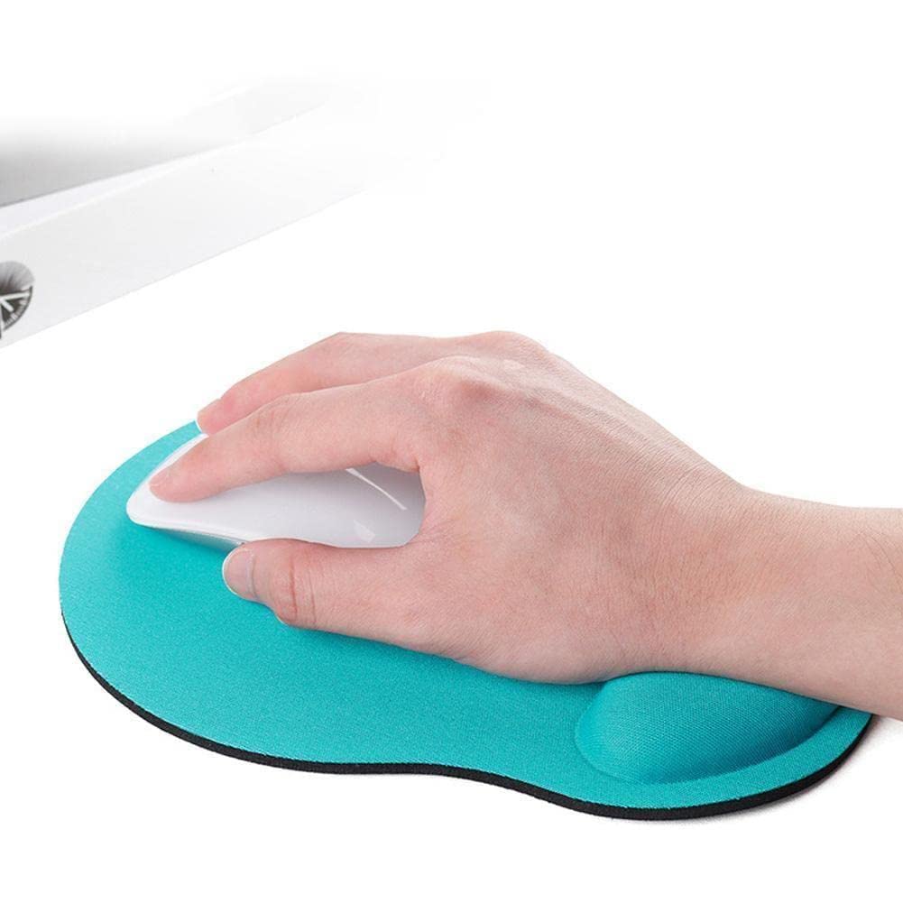 EooCoo Tappetino per Mouse con Supporto Polso e Design Massaggio, Comodo Ergonomico Mouse Pad, Tappetino Mouse Poggiapolsi con Schiuma di Memoria e Base in PU Antiscivolo, 300 x 200 x 30mm, Rosa