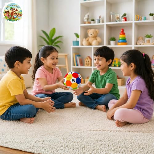 Image of Chi-Chimpu Toyss Soft Plush Alphabet Ball 15 CM for Kids | ABC Learning Fabric Ball | Ultra Soft Stuffed Educational Toy | Safe Lightweight Soft Ball for Babies, Toddlers & Boys Girls