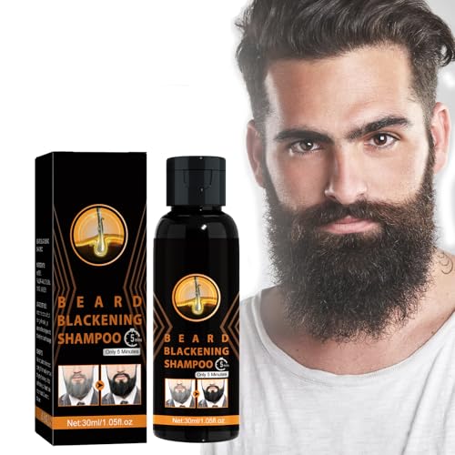 Tkekruh Barra de Champú para Oscurecer la Barba, Color de Barba Negro, para Oscurecer el Cabello, Jabón Champú Que Oscurece el Cabello para Hombres