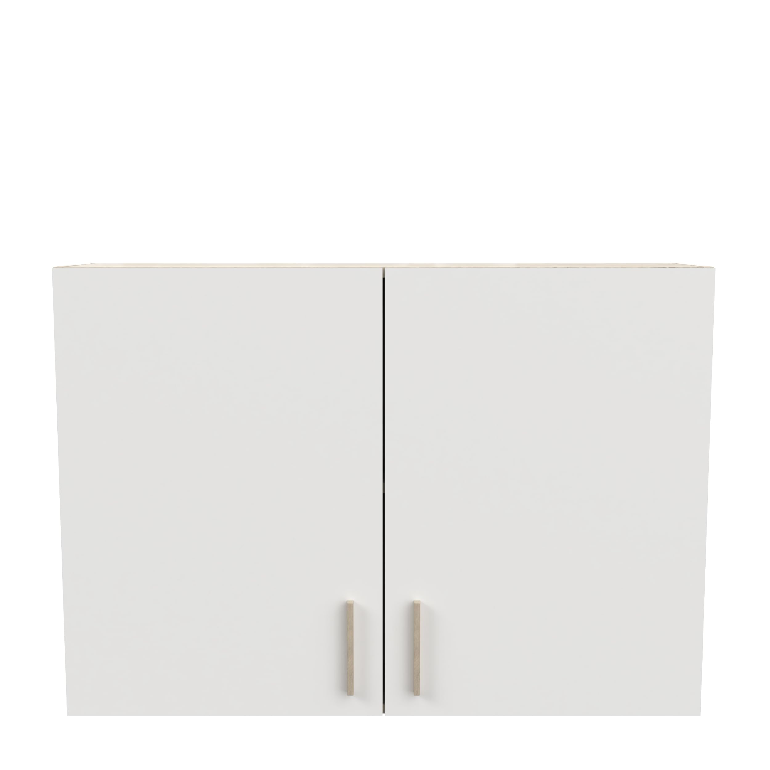 Meuble Haut de Cuisine Modulable 2 Portes - Cuisine Complete ‟Origan” – Coloris Blanc Mat & Chêne - 100 x 30 x 70 cm