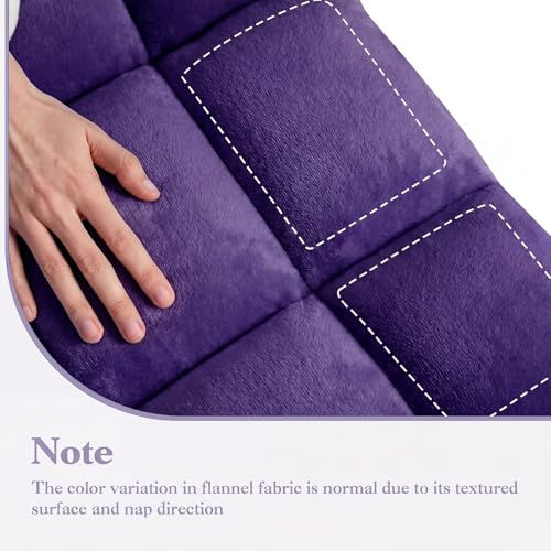 Image of Giantex Folding Floor Chair with Back Support, 14 Adjustable Position, Padded Sleeper Bed, Couch Recliner, Gaming Video Chairs for Adults, Meditation, Living Room (Purple)