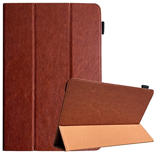 9.5-10.5 inch Tablet Case, Universal Protective Cover Stand Folio Case for 9 10 10.2 Inch Android Touchscreen Tablet, Brown