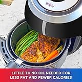 Total Chef Air Fryer - Aerogrill, Non-Stick Frying Basket, French Fry, Digital Touch Screen, 7 Presets, Freidora Eléctrica, Countertop Cooking Kitchen Appliance, 3.8 quart Black