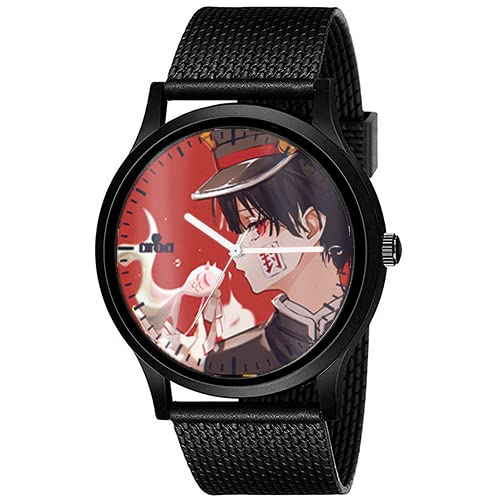 AROA Watch New Watch for Toilet-Bound Hanako-Kun Model : 389 Men Black Metal Type Rubber Analog Watch Red Dial for Men Stylish Watch for Boys (B0C3992J94) Amazon Price History, Amazon Price Tracker