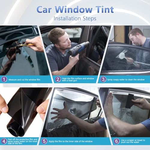 Image of Window Tint Film for Cars, Ceramic Window Tints, Blocks 99% UV & IR Rays, Heat Resistant Anti Glare Film for Windshield, Scratch Resistant Sun Shade Auto Tint Roll (35% VLT, 20in x 10ft)