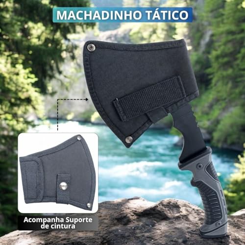 Machado Tático Com Serra, Abridor De Garrafas + Lanterna, Sabre Ultra Resistente Para Camping Caça S
