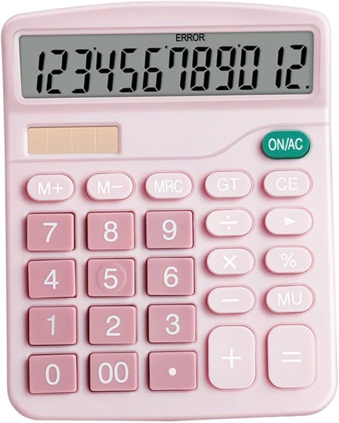 ZAKICOL Calculadora, función estándar de Escritorio calculadoras electrónicas de 12 dígitos