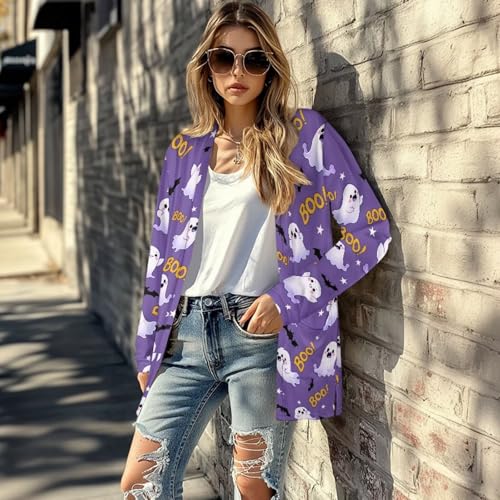Image of Women's Lightweight Cardigans with Pockets Trendy Long Sleeve Open Front Cardigan Casual Tops Jackets Fall Oufits S-2XL
