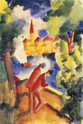 Lienzo de August Macke para decoracion de salones modernos y comedores con vistas al lago