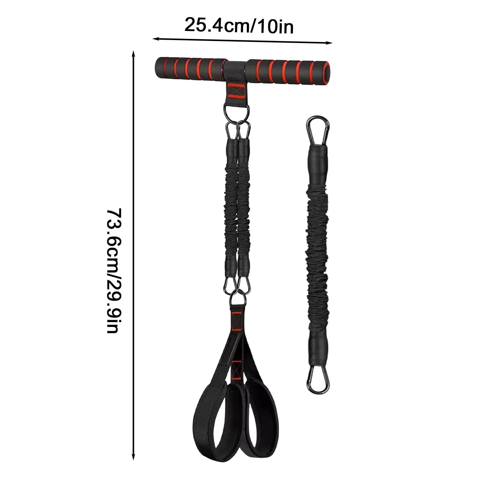Fascia per pedali con maniglie per resistenza, attrezzatura per addominali con 3 tubi regolabili, tubi fitness con manici, per palestra a casa, rafforza braccia, gambe, vita e