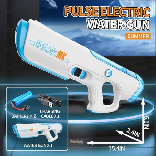 Image of VikriDA Rechargeable Electric Water Gun Toy with Free Extra Rechargeable Battery, Automatic Water Absorption Function 25Ft Range - Self-Filling, Holi Pichkari
