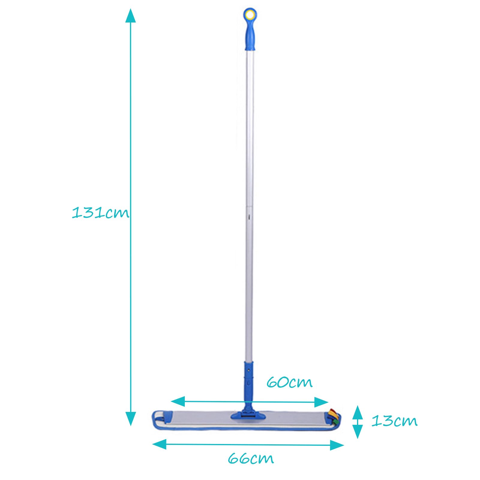 Mop per pulizia profonda, mop per pavimenti in fibra ultra fine per la pulizia dei pavimenti, mop piatto, mop eccellente e robusto, utilizzato per la pulizia della casa[60cm]