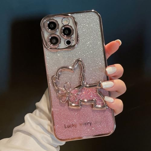 Coque paillettes iPhone 11 Pro Max avec pare-chocs antichoc dégradé rose