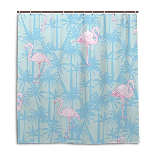 Rideau de douche lavable en machine en polyester imperméable avec crochets inclus