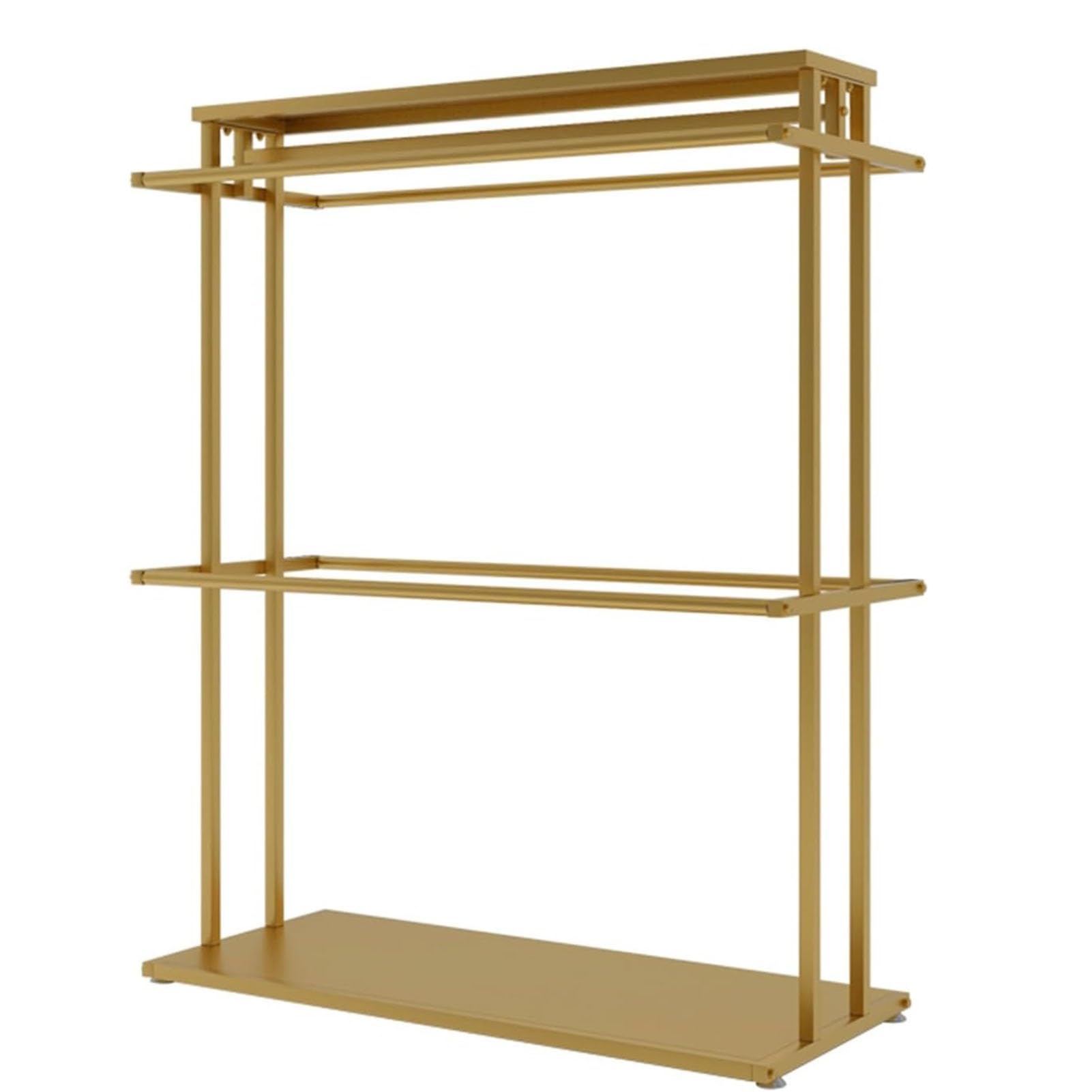 Generico Espositore in Tessuto Resistente per Sciarpe e Biancheria Intima, scaffale Organizer da Pavimento per Tende, trapunte e Coperte, Ideale per Boutique e fiere (Oro, 100x50x150 cm)