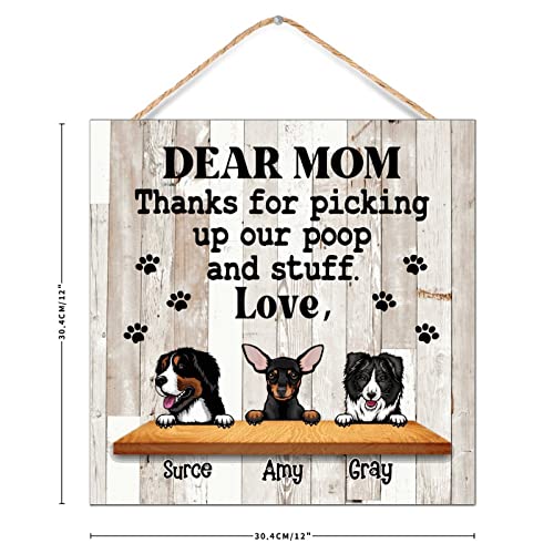 Placa de pared personalizada con foto de perro de madera de palé CustonCares 4