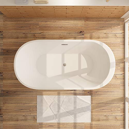 i-flair Freistehende Badewanne FRISANGE Design - aus Acryl in Weiß – verschiedene Größen (150 x 75 cm)141