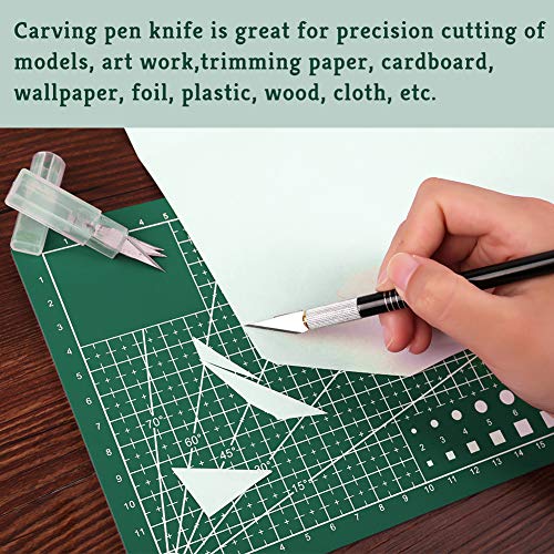 85 PCS Rotary Cutter Kit, Including Rotary Cutter and Mat, Patchwork Ruler, Carving Knife, Storage Bag, Replacement Cutter Blades, Rotary Cutter Tool Kit for Fabric Sewing Quilting
