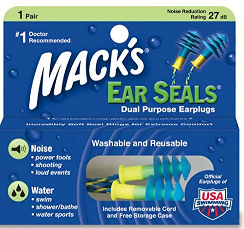 Generic 1Pair Macks Silica Swim Earplugs with Rope Noise Reduction Earplugs Shower Bathe Ear Protection