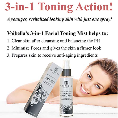 image for Voibella Beauty Organic Anti-Aging Hydrating Toner for Face - Best Ros