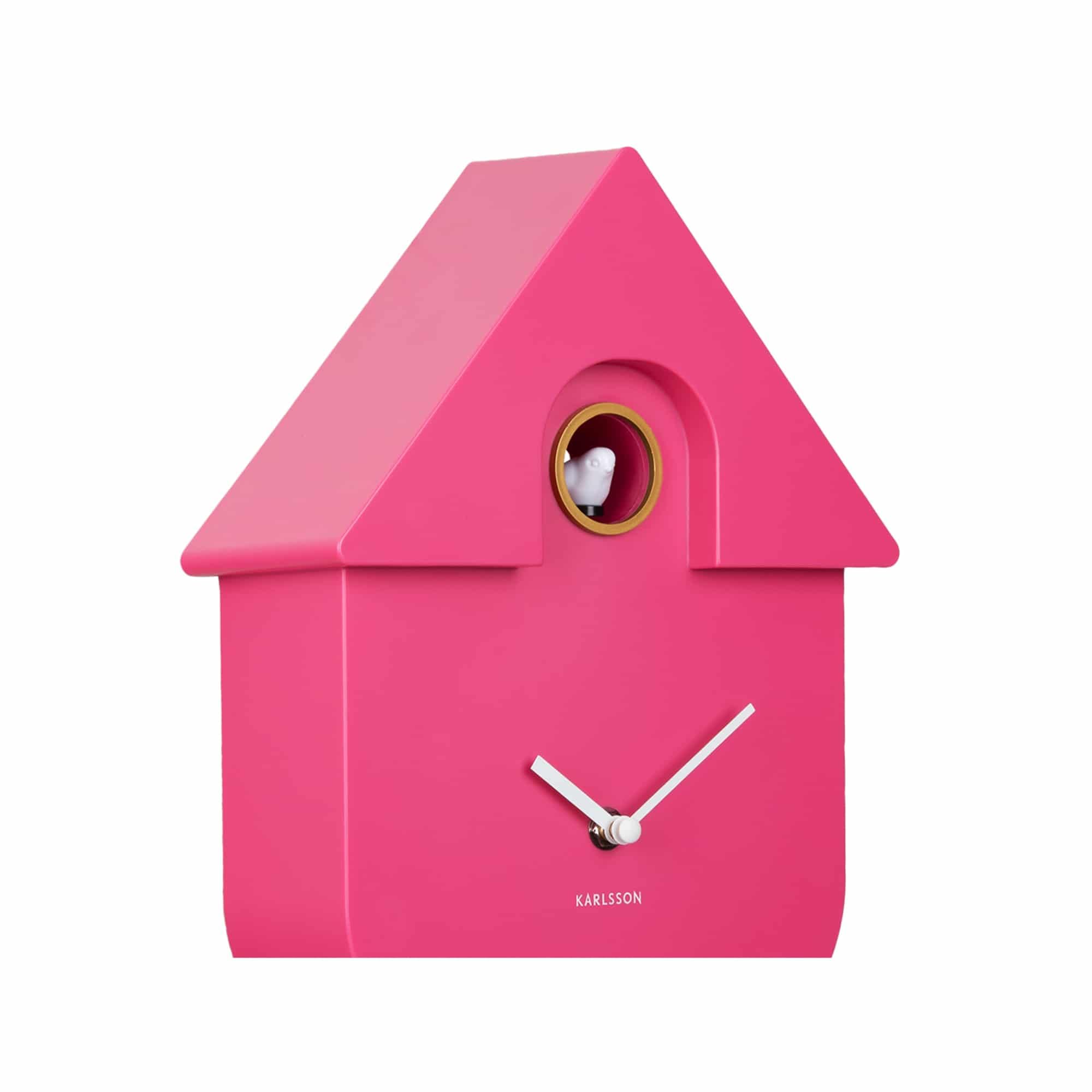 Karlsson Pendulum Modern Wall Cuckoo Clock (bright pink - KA5768BP) - Image 3