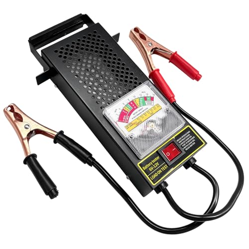 YSFER 12V 100A Battery Load & Voltage Tester, Car Battery Health Checker Diagnostic Tool with Alligator Clips, Alternator Tester and Voltmeter for Car Motorcycle ATV Boat Batteries