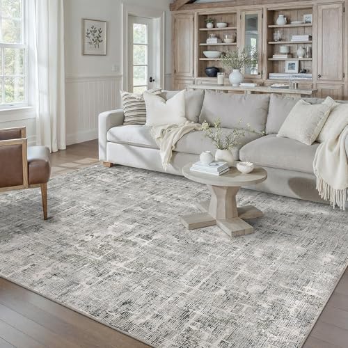 Grau Fußmatte Teppich 60x90 Fussmatte Schlafzimmer Teppiche Waschbarer Boho rutschfest Abstrakt Carpet Bettvorleger Büroteppich Kurzflor Weich Kleiner Carpets Grau 60 x 90 cm (Rechteckig)