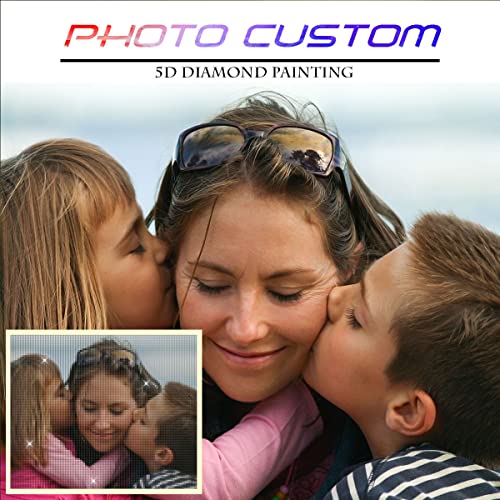 Diamond Painting Photo Customized,Diamond Painting Complete Sewing Kit Mosaic Kit Custom Large Size,5D Beads Drawing Kit Customizable,80x80cm