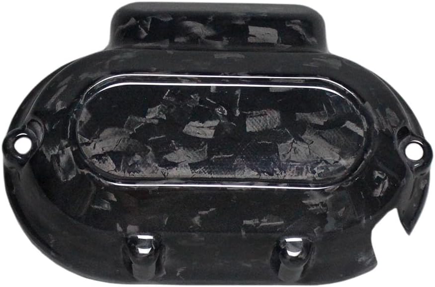 POWER JAMES Black 100% Carbon Fiber Clutch Transmission Side Cover for Harley Davidson 2017-Later Touring Models (3K Drawing)