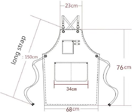 Miniatura 6 de Delantal de lona de algodón para pintura de artistas, delantal de chef con correas cruzadas en la espalda para hombres y mujeres, cocina