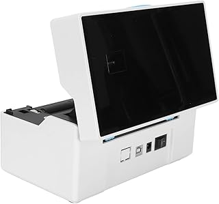 Fdit Label Printer, 160mm/s High Resolution Continuous Printing Desktop USB Thermal Shipping Label Printer, for Logistics, Restaurants, POS Systems(British regulations)