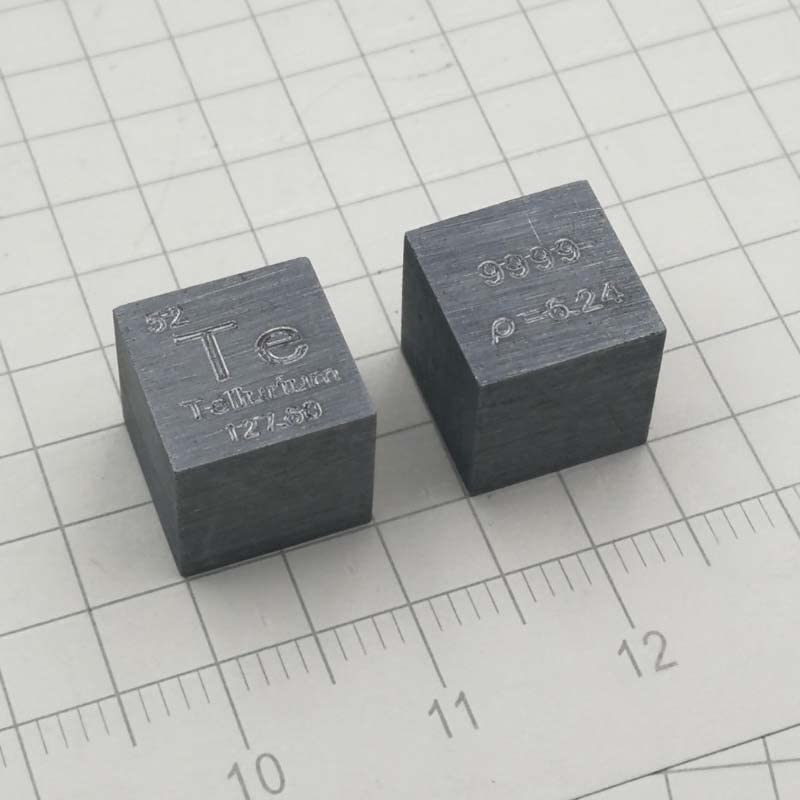 1 cubo de metal de telurio puro 99,99 % metal tallado, maravillosa colección de manualidades, 10 x 10 x 10 mm
