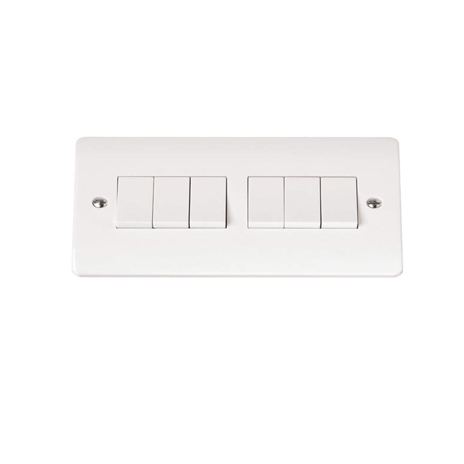 B&Q -  Mode Light Switch 6 Gang 10A 2 Way WhiteCma105