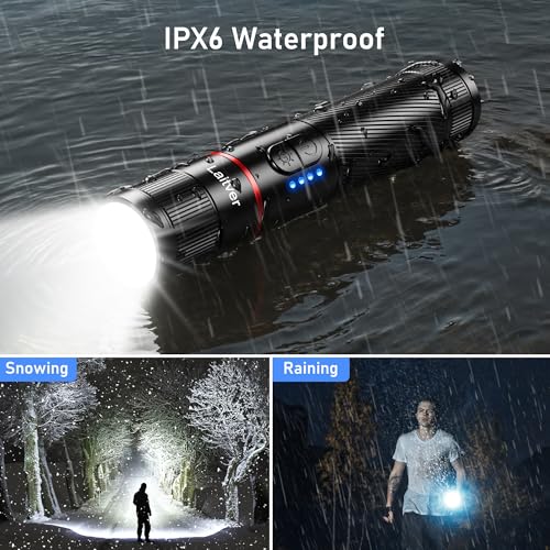 Taschenlampe LED/UV Aufladbar 2 in 1, Laitver 2000L Superhell Taschenlampen 395nm Mini Schwarzlicht 6 Modi, Zoombar Lange Akkulaufzeit Wasserdischt, für Beleuchtung & Erkennung von Tierurin