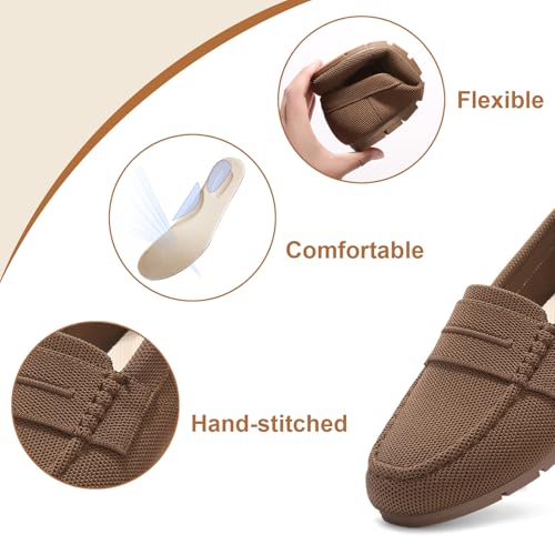 Image of Vespiero Loafers for Women Comfortable Slip on Work Flats Shoes Womens Dressy Casual Walking Shoes