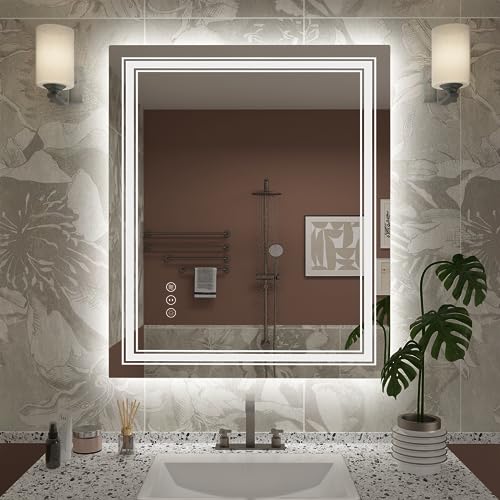 30x36-LED-Bathroom-Mirror-Lighted-Mirror-for-Bathroom-Wall-Backlit-and-Front-lit-Dimmable-Anti-Fog-Shatterpoof-Memory-HorizontalVertical