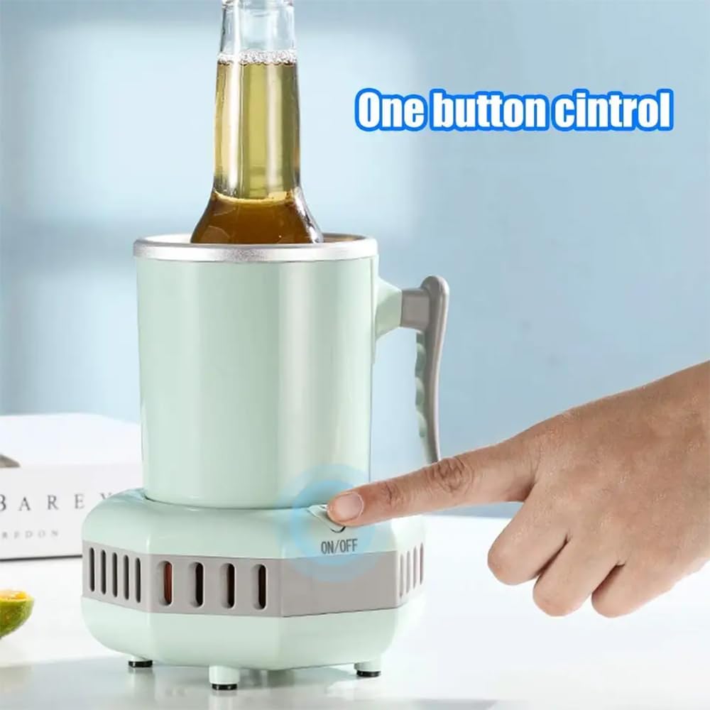 TsoLay Tazza Elettrica a Raffreddamento Rapido, Mini Refrigeratore Portatile per Bevande Estive, Raffreddamento di Bevande con Tazza in Alluminio, per Lattine di Latte Cola Birra Succo di caffè