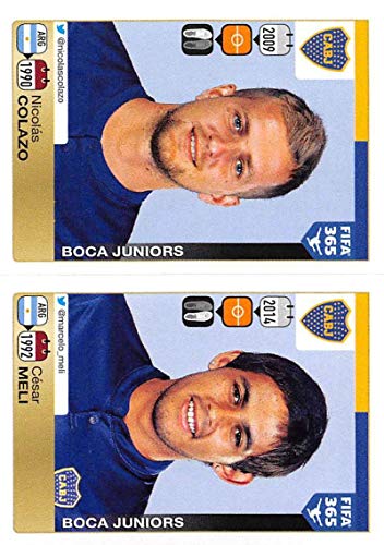 2015-16 Panini FIFA 365 Stickers #78-79 Nicolas Colazo/Cesar Meli Michigan 