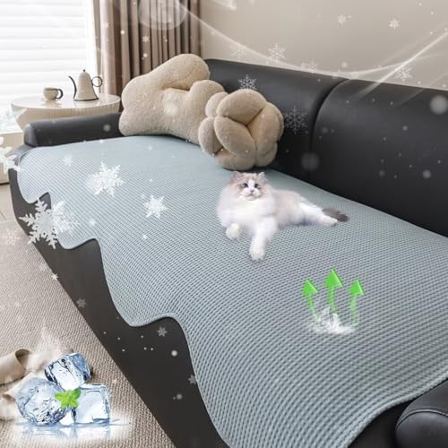 SUGOI ソファーカバー 夏用 冷感 ソファーパッド 1人掛け 肘付き 肘なし ソファカバー ひんやり 接触冷感 マルチカバー かけるだけ 超涼しい 犬猫対策 座面カバー 長座布団 ソファーマット さらさら 無地 おしゃれ 滑り止め ズレにくい ベッドカ