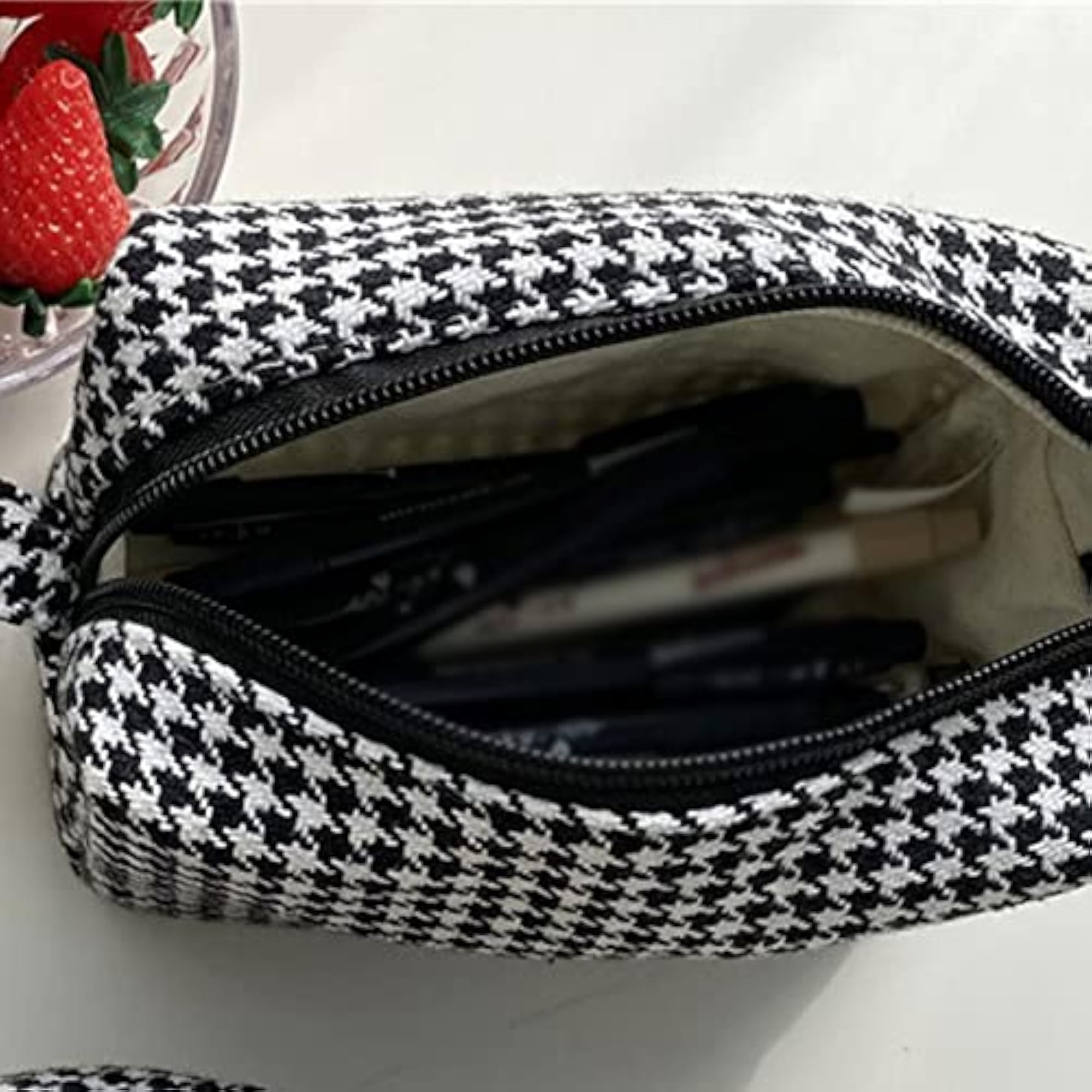 Small Storage Canvas Makeup Bag for Women, Portable Pouch