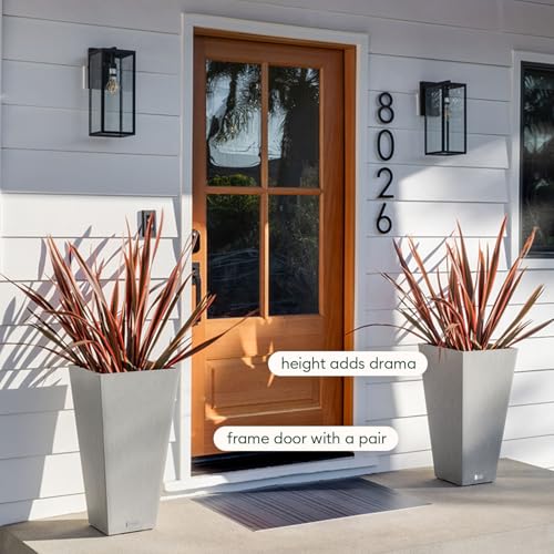 Image of Veradek Pure Series Taper Planter & Drip Tray - Tapered Planter with Shelf
