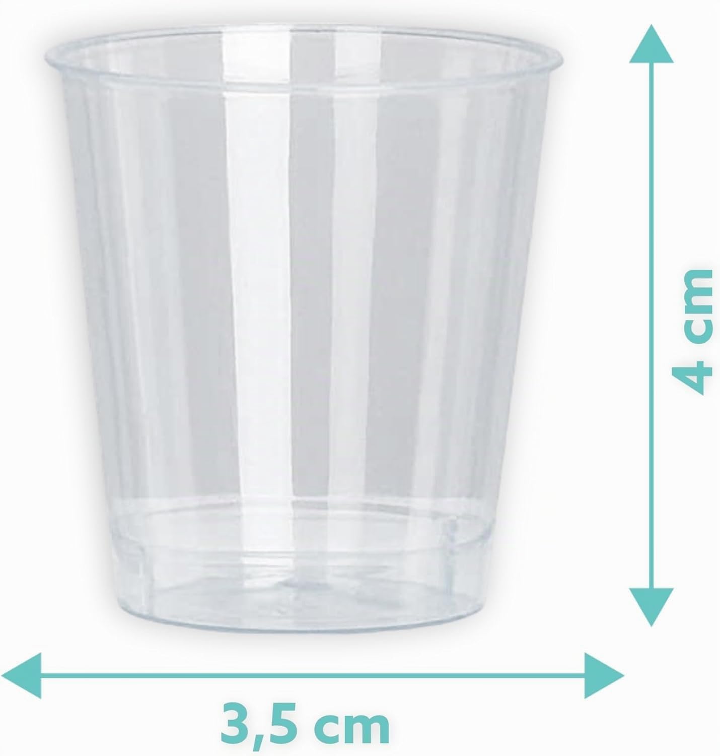 MIJOMA Lot de 320 verres à liqueur incassables en plastique robuste, verres à shot Jello, desserts, fête, mariage, anniversaire. Passe au lave-vaisselle, réutilisables, 29 ml (Transparents)