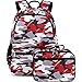 DSIUE Backpacks for Boys School Bags for Kids Elementary Bookbag and Lunch Box Set Camo Red