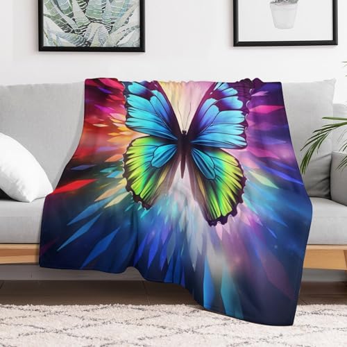 Couvertures en flannel douce imprimé papillon plaid chaud pour lit moelleux - 3