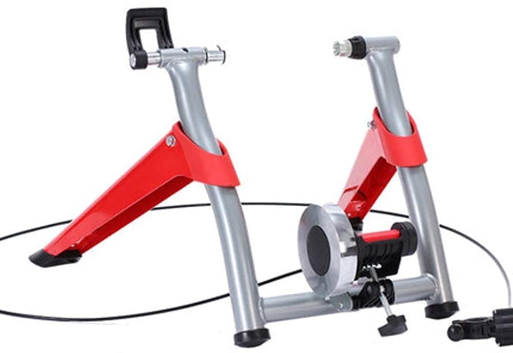 Bike Trainer Stand □ Allenatore per biciclette per uso interno portatile 1-6 Leves regolabile volano magnetico regolabile, strutture fisse per biciclette per biciclette per strada e mountain bik