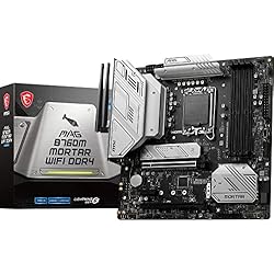 MSI mag B760M Mortar WiFi DDR4 Placa Base Micro-ATX - Soporta procesadores Intel 12ª y 13ª Gen Core, LGA 1700-75A DrMOS VRM, DDR4 Memory Boost 5333+MHz/OC, PCIe 5.0 x16, M.2 Gen4, Wi-Fi 6E